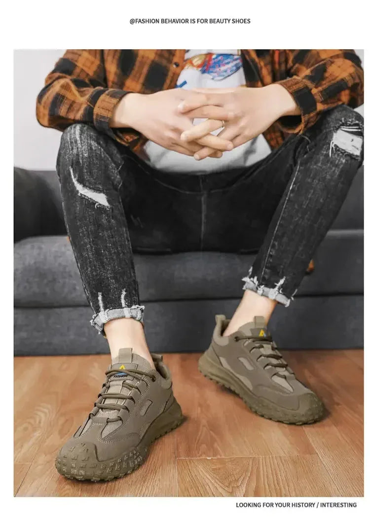 Chaussures Homme Respirantes et Légères – Baskets Casual et Outils, Chaussures de Travail et de Loisirs, Modèle 2025