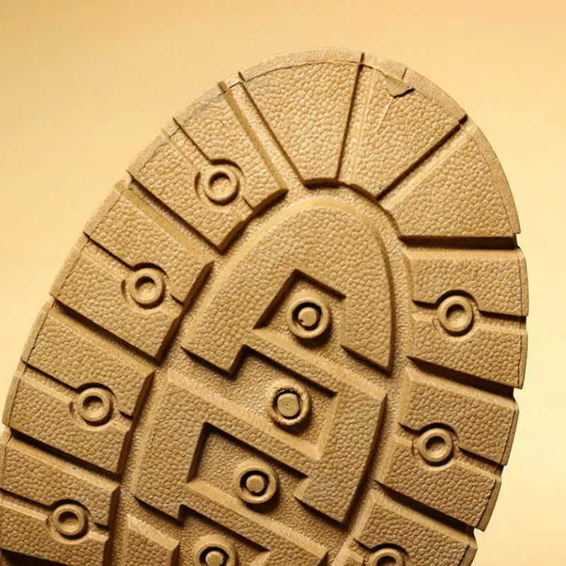 Men's Boots High Top Ankle Boots Trend Men Shoes Non-Slip Lace-Up Leather Shoes Men Wear-Resistant Hiking Boot Botas Para Hombre MU Group