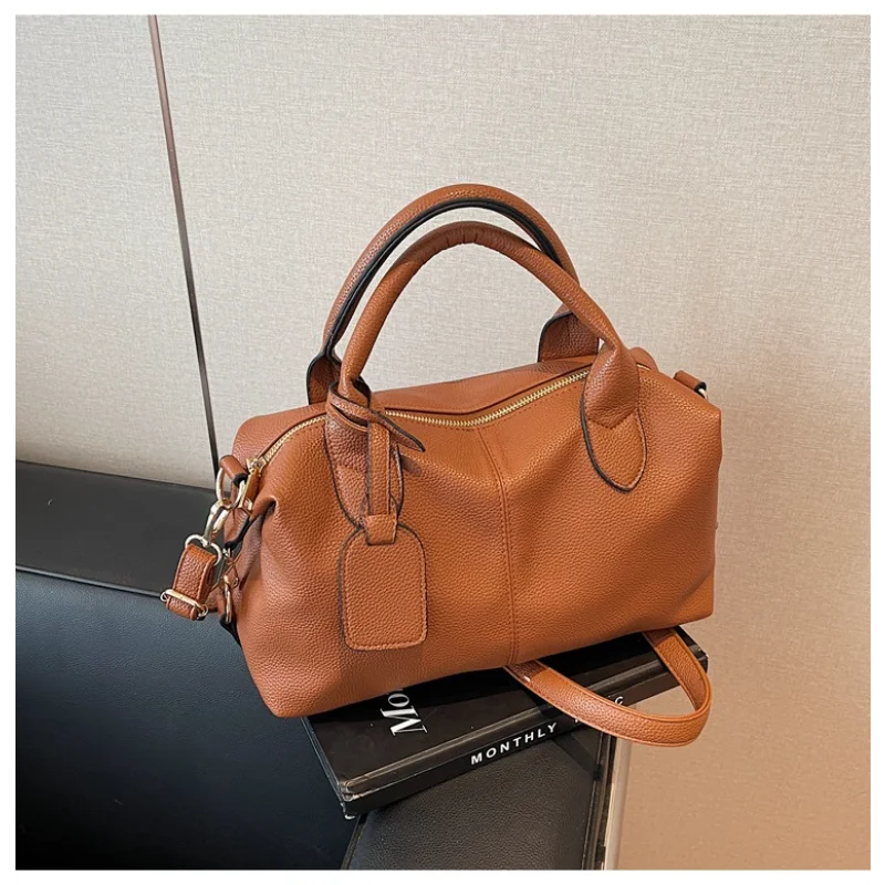 Sac Tote Femme Rétro Grande Capacité – Sac Commuting Texturé Mat