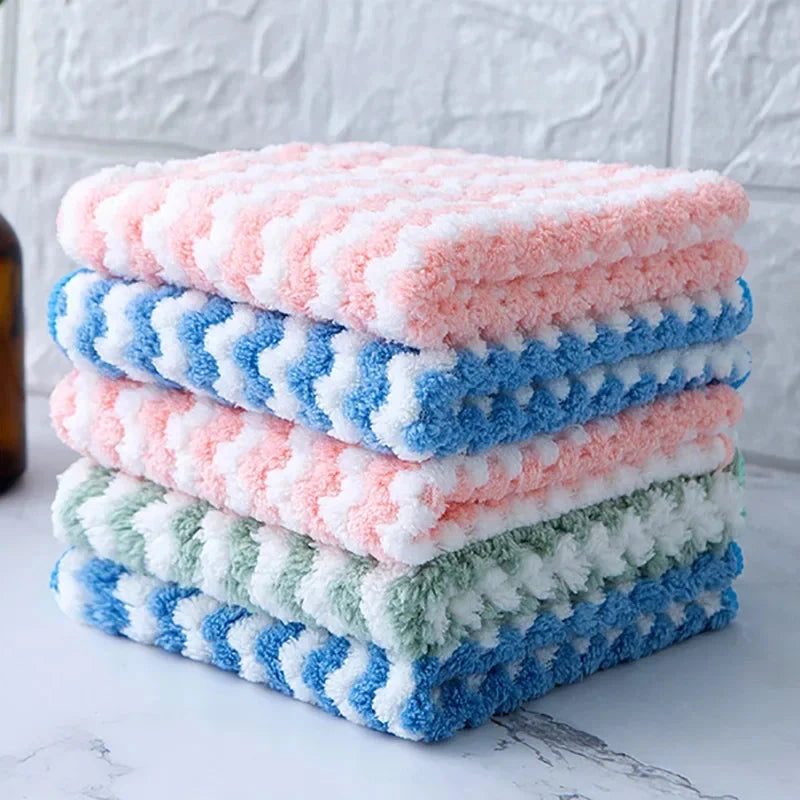 Kitchen Dishwashing Cloth Superfine Fiber Water Absorbent Cleaning Cloth Multipurpose Household Wipe Towels Cleaning MU Group