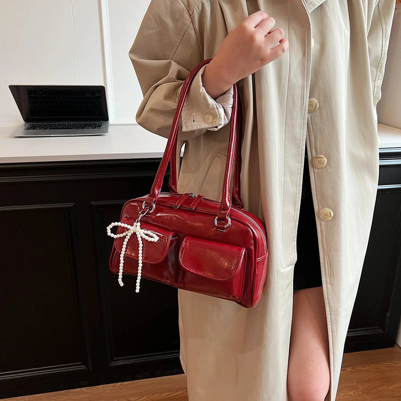 Sac à Main Femme Sous l’Aisselle avec Noeud – Sac Bandoulière Tendance et Polyvalent 2024