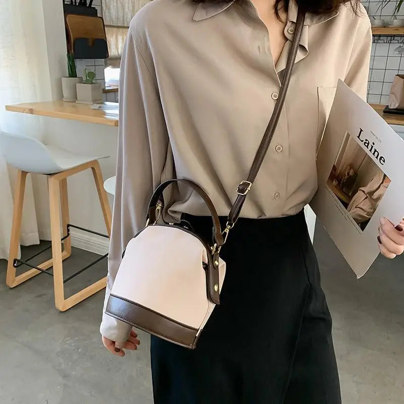 Sac à Main Fille Tendance Coréen en Cuir PU – Sac Seau à Bandoulière