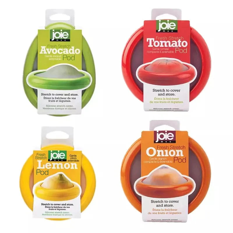 Joie Silicone Storage Box Fruit Vegetable Container Stretch Pod Airtight Avocado Tomato Lemon Onion Fresh-Keeping Anti-oxidation MU Group