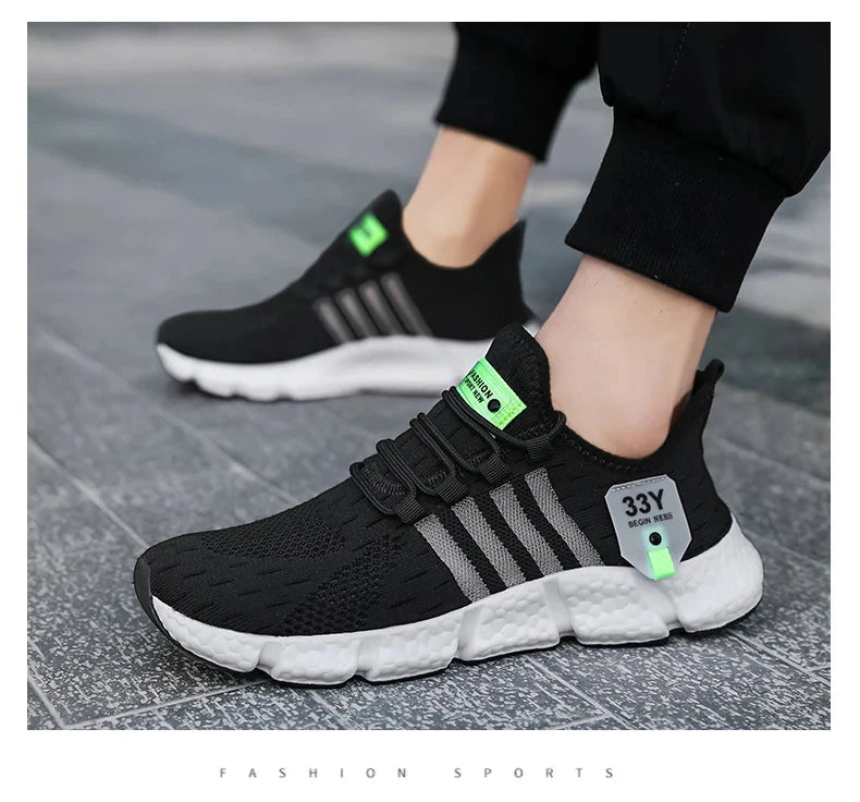 Breathable Mesh Men Shoes Trendy Lightweight Walking Flats Plus Size Male Tennis Sneakers Outdoor Running Fitness Shoes 2024 MU Group