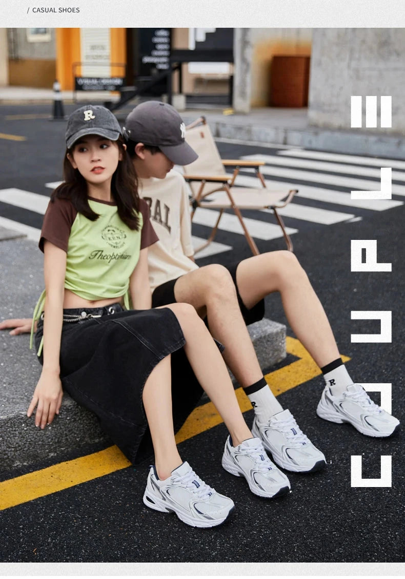 New Running Shoes Men's Breathable Sneakers Summer Light Mesh Air Cushion Women's Sneakers Outdoor Lace-up Training Shoes MU Group