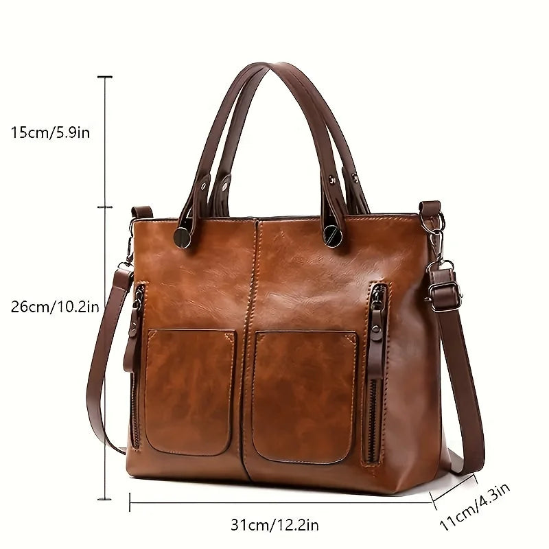 Sac à Main Femme Retro en Cuir PU – Sac Bandoulière Classique