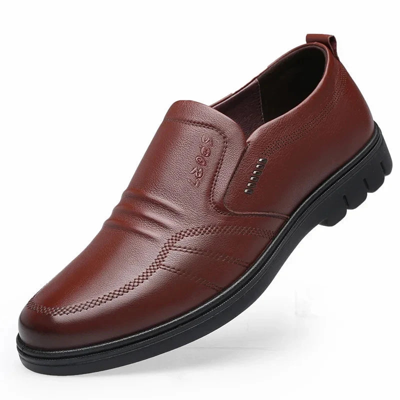 Men's Loafers Classic Business Dress Shoes 2025 New Casual Leather Shoes Slip-on Driving Shoes Men's Soft Leather Shoe Moccasins MU Group