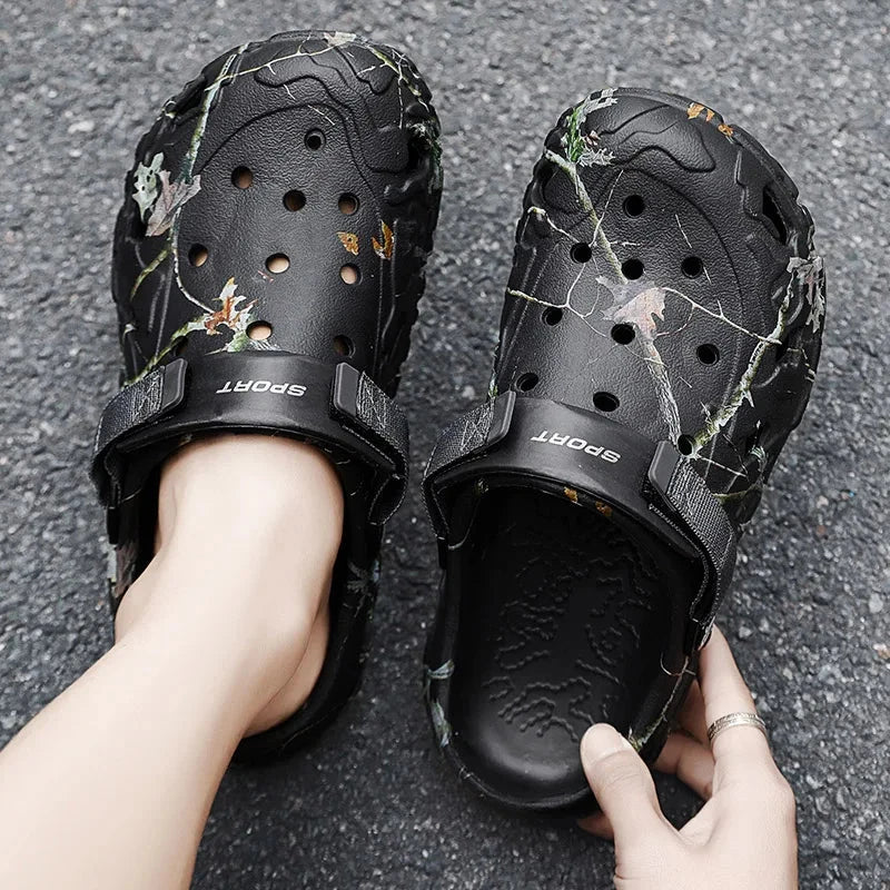 Men Shoes Slippers Men Garden Flat Sandals Platform Sandals Man Summer Sandals 2024 Male Sneakers Outdoor Flip Flops Home Clogs MU Group
