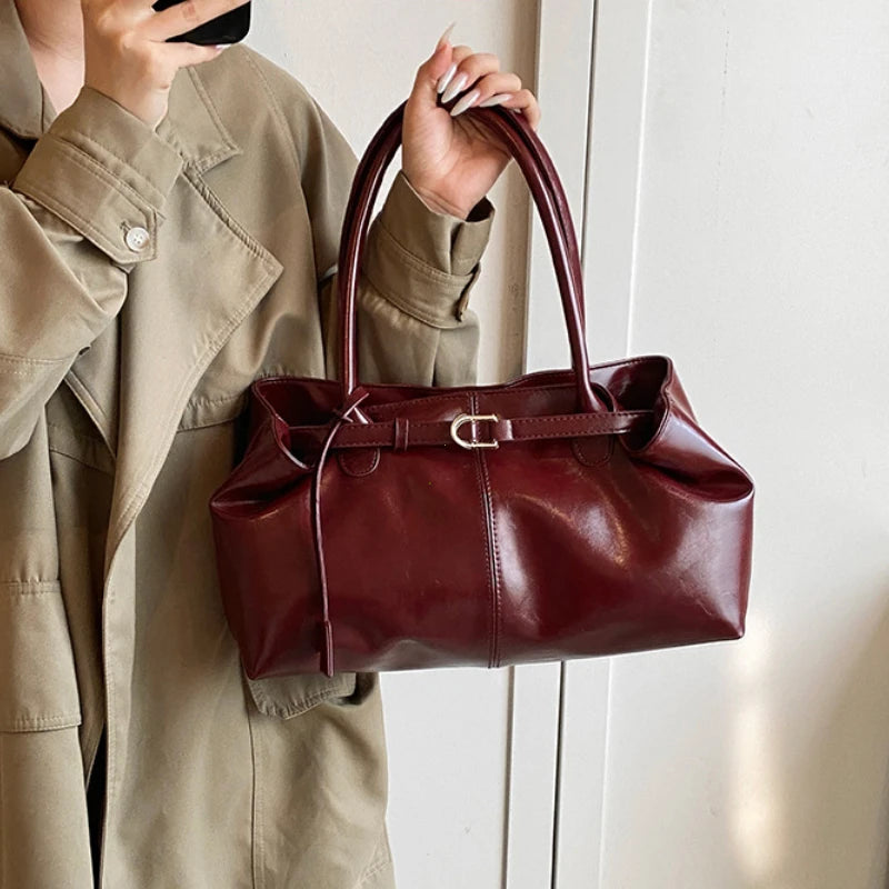 Sac à Main Femme Vintage –Grande Capacité et Sac Bandoulière Pratique