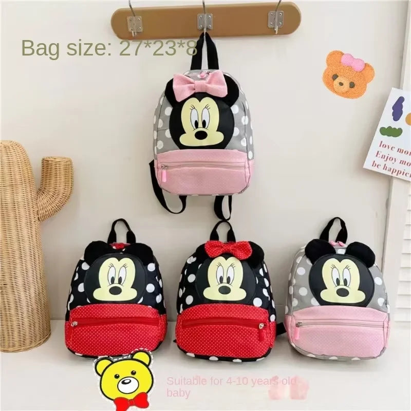 Sac à Dos de Dessin Animé Disney Minnie Mouse pour Bébé Garçon et Fille, Interrupteur Cartable de Maternelle, Cadeau pour Enfant