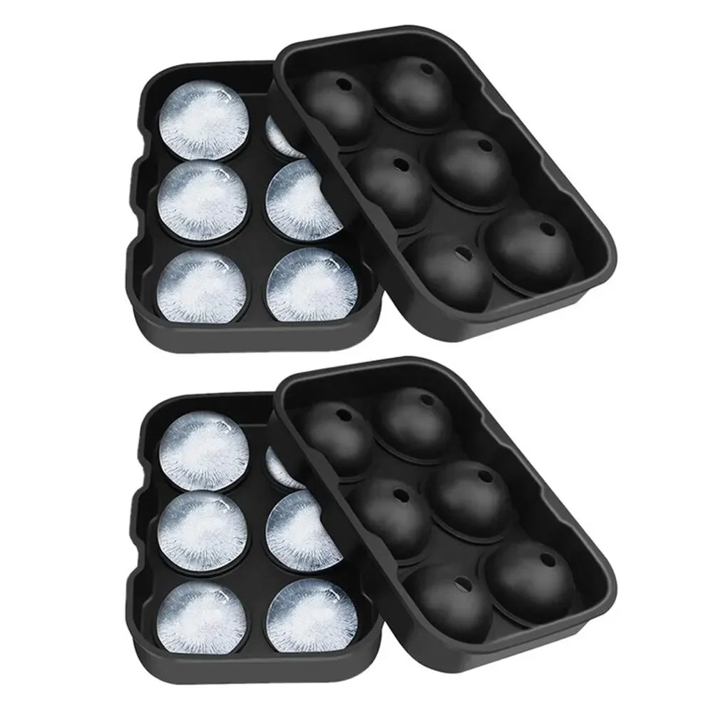 Grands plateaux en silicone pour congélateur, moules à cubes réutilisables avec couvercle, boule de whisky, moule à glace en diamant