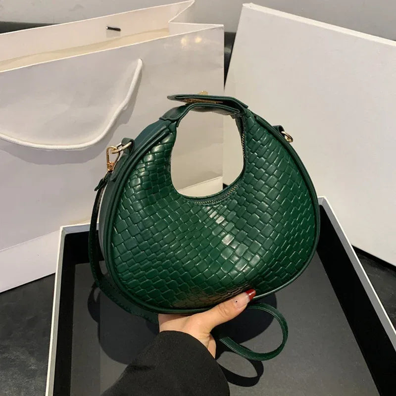 Sac à Main Femme – Sac à Bandoulière PU Cuir à Motif Lattice, Sac Small Crossbody Élégant et Tendance