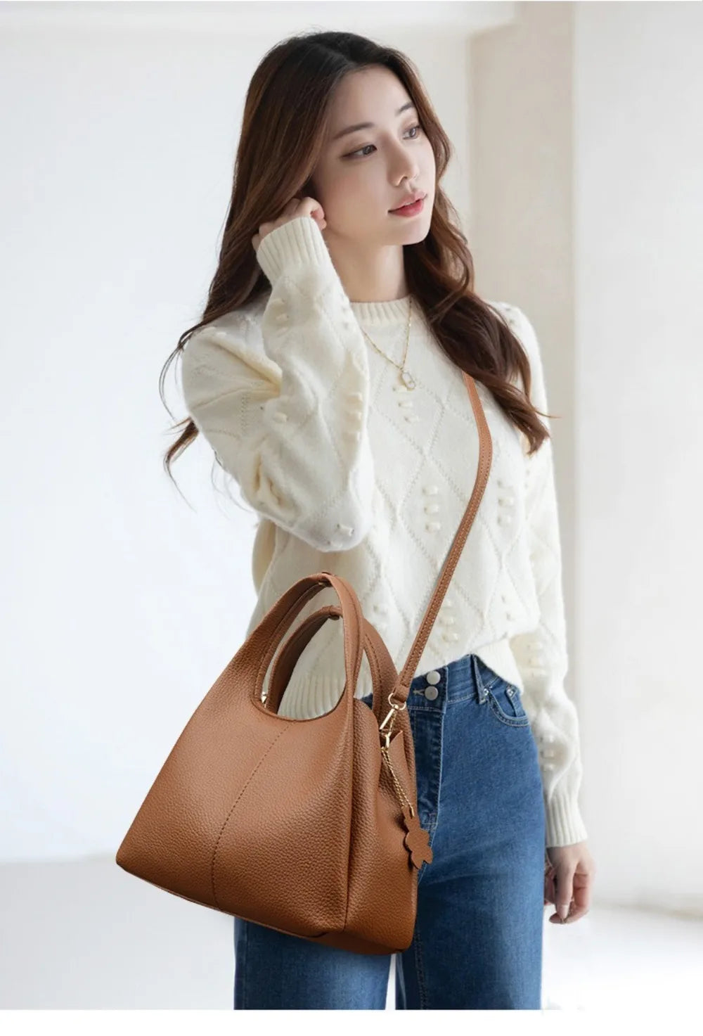 Sac à Main Femme Luxe en PU – Sac Bandoulière Grande Capacité