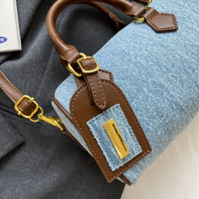 Sac Coussin Femme en Jean – Sac Bandoulière et Messager Rétro et Pratique