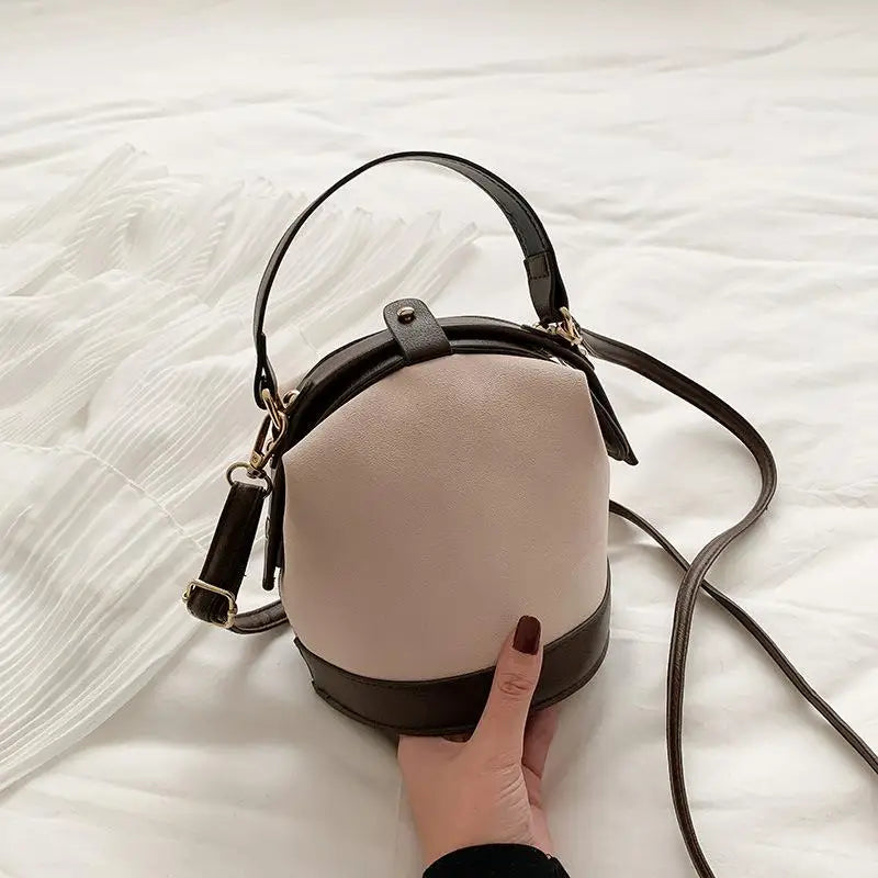 Sac à Main Fille Tendance Coréen en Cuir PU – Sac Seau à Bandoulière