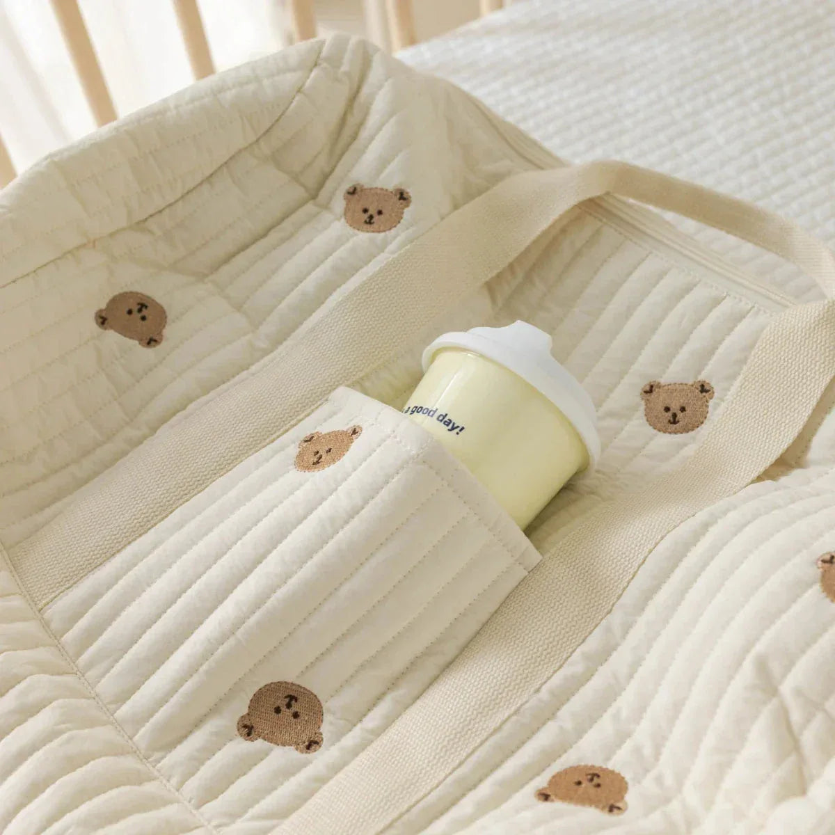Sac à Main Maman Brodé – Sac de Rangement Grande Capacité, Sac de Voyage Multifonctionnel pour Maman - Justyol