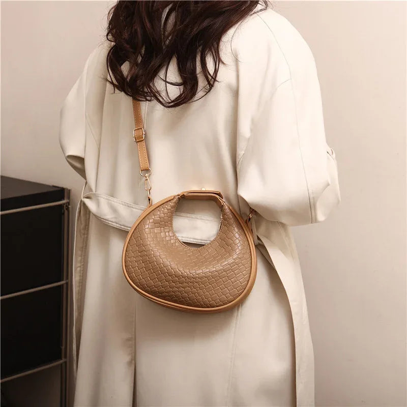 Sac à Main Femme – Sac à Bandoulière PU Cuir à Motif Lattice, Sac Small Crossbody Élégant et Tendance - Justyol