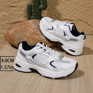 New Running Shoes Men's Breathable Sneakers Summer Light Mesh Air Cushion Women's Sneakers Outdoor Lace-up Training Shoes MU Group