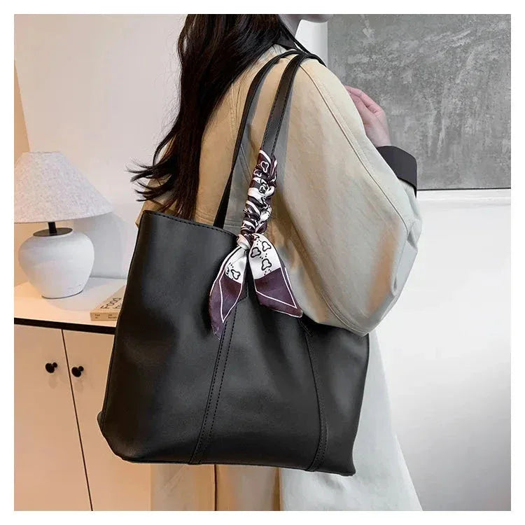Sac à Main Femme Été – Sac à Bandoulière Noir, Sac Tote Grande Capacité, Sac Commuter Tendance - Justyol