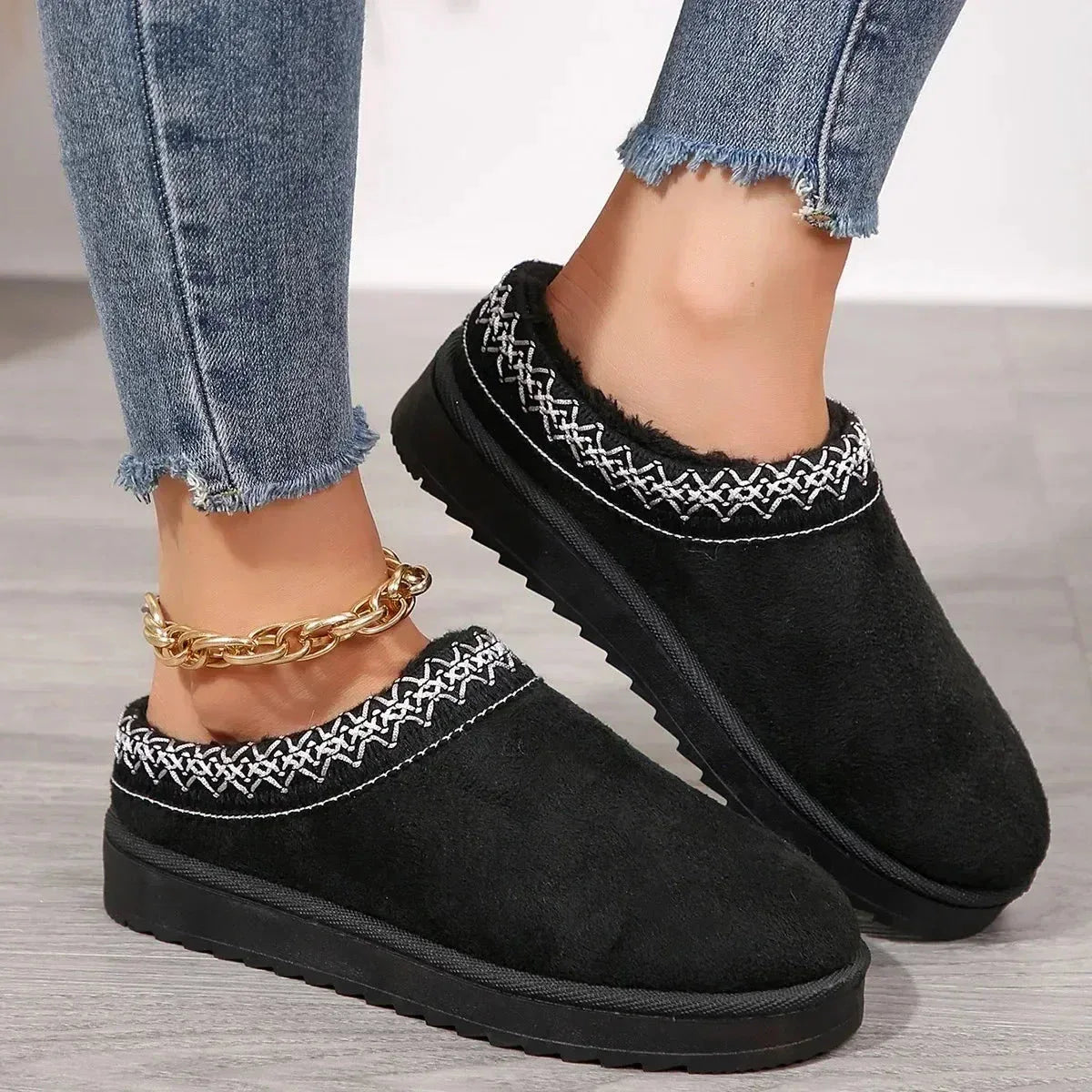 Chaussure Femme Hiver avec Doublure en Fourrure – Pratique et Confortable - Justyol