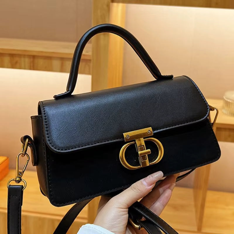 Sac à Main Femme Petit Cuir – Sac Armpit Vintage, Sac Bandoulière avec Chaîne et Fermeture à Zip et Boucle - Justyol