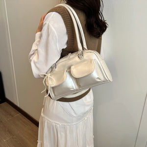 Fashionable Underarm Bow Bag for Women 2024 Korean Edition New Simple Leisure Pillow Bag Trendy Versatile Shoulder Bag MU Group