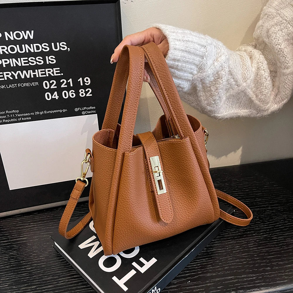 Petit Sac Bandoulière Femme en PU Cuir – Sac Rétro à Fermeture Magnétique