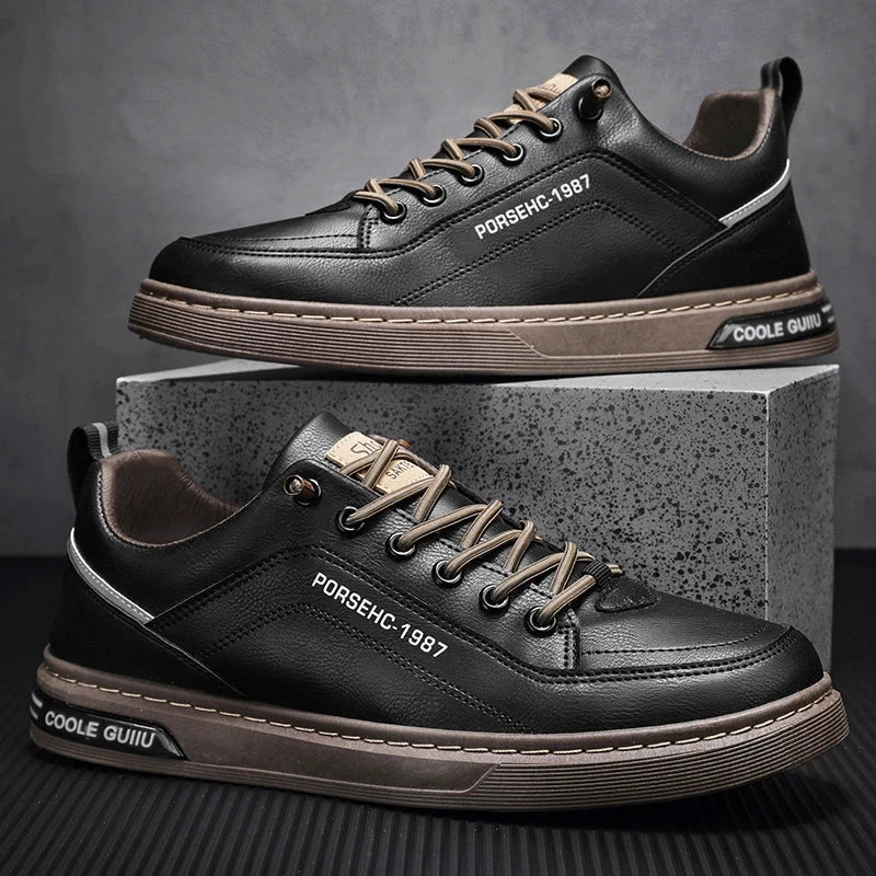 2025 New Trendy Versatile Cloth Shoes Men's Spring New Breathable White Shoes Men's Sports and Leisure Board Shoes Trendy Shoes MU Group