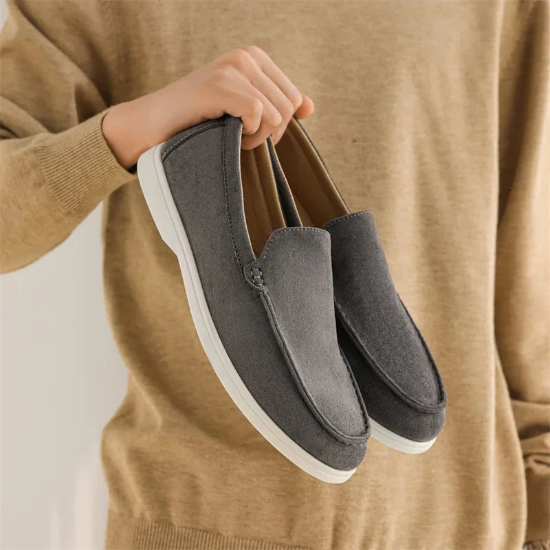 Mocassins Homme Classiques – Chaussures Décontractées en Cuir Suédé, Loafers Britaniques, Baskets Antidérapantes Confortables