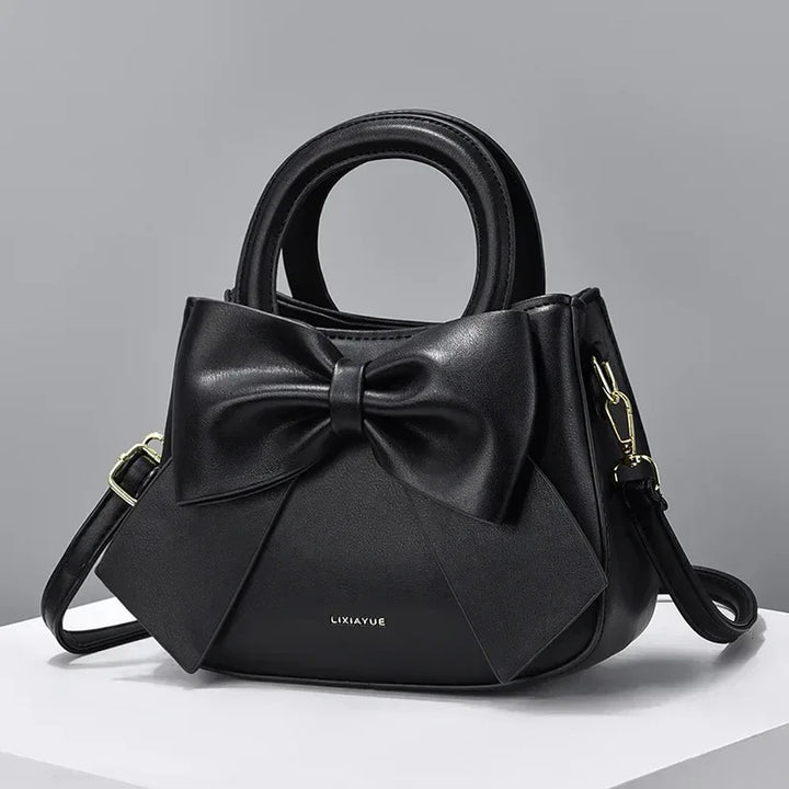 Sac à Main Femme – Sac à Bandoulière et Sous l'Aisselle avec Nœud, Sac Mode PU Élégant et Léger