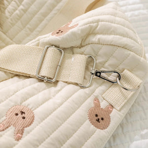 New Embroidered Mom Bag Storage Bag Large Capacity Mommy Travel Bag Fashion Multi-functional Handbag Lightweight Diagonal MU Group