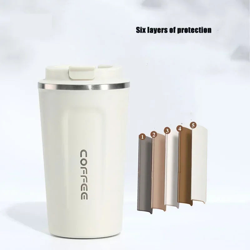 Tasse isotherme portable en acier inoxydable pour hommes et femmes, café de grande capacité, thermos standardisés, bureau, extérieur, voiture, 304