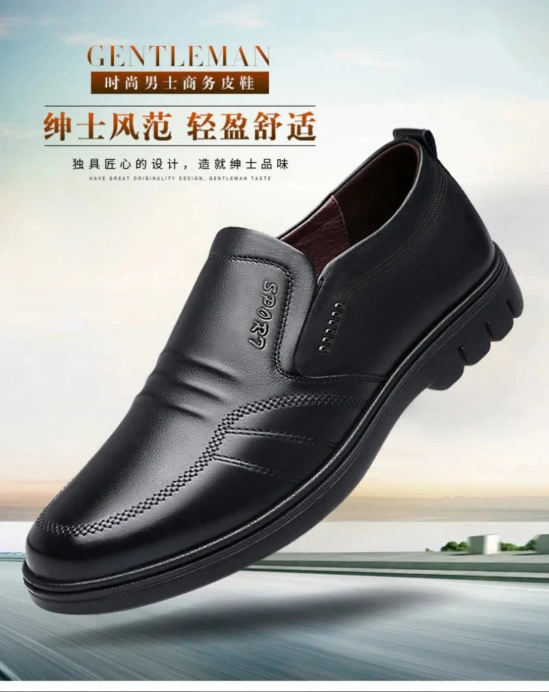 Men's Loafers Classic Business Dress Shoes 2025 New Casual Leather Shoes Slip-on Driving Shoes Men's Soft Leather Shoe Moccasins MU Group