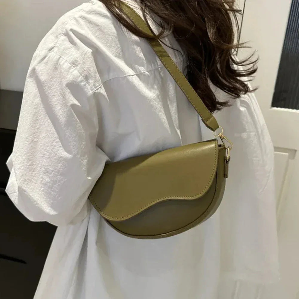 Sac à Main Femme Vintage en Cuir PU – Sac à Bandoulière à Double Poignées, Sac Crossbody Solide et Élégant - Justyol