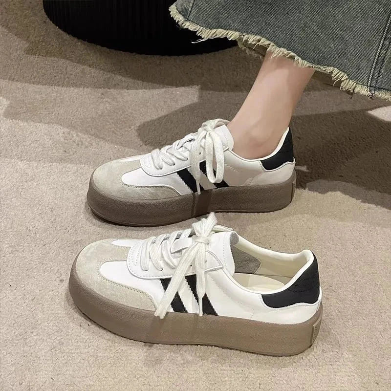 New Design Fashion Casual Shoes Outdoor Lace Up Sneakers for Women Female Comfortable Versatile Sport Shoes Vulcanize Shoes MU Group
