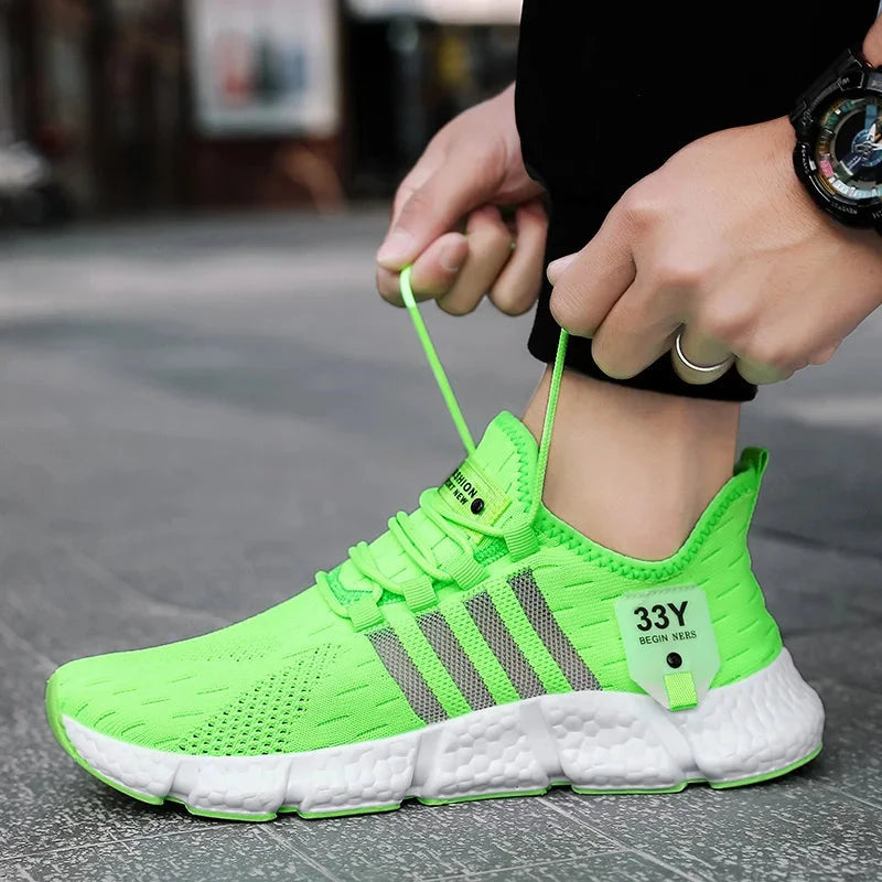 Breathable Mesh Men Shoes Trendy Lightweight Walking Flats Plus Size Male Tennis Sneakers Outdoor Running Fitness Shoes 2024 MU Group