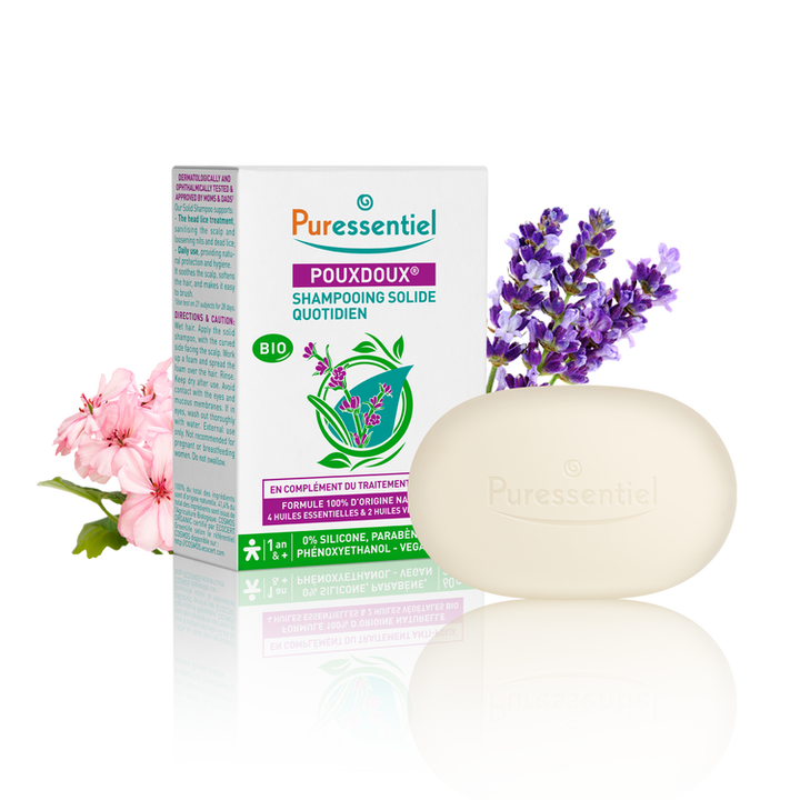 Shampooing solide anti-poux Puress Pouxdoux Bio 60 g 3481