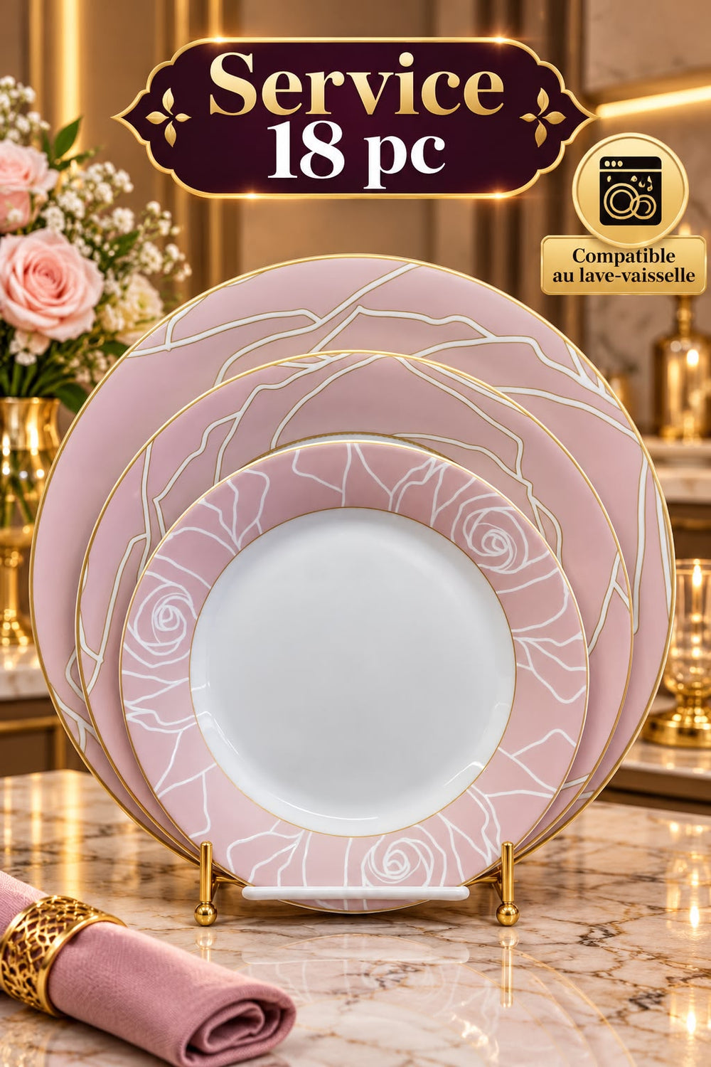 SERVICE 18PC FLEUR SOUMO