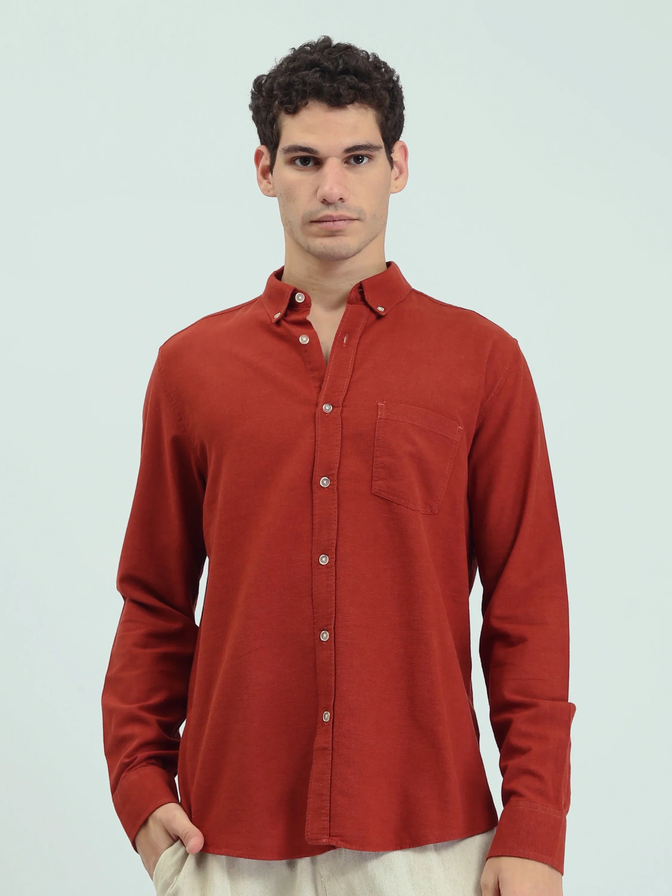 Chemise à manches longues pour homme - Élégance et confort - SHI24SECX19435TM1