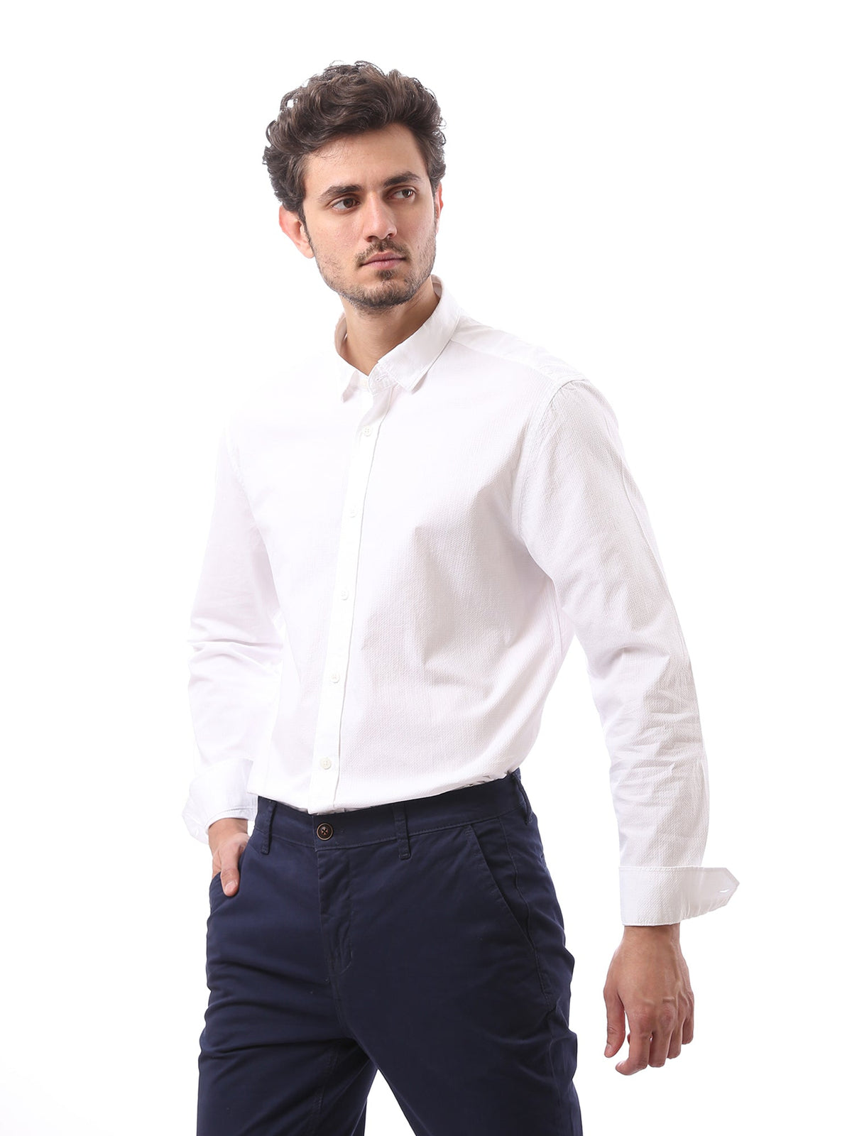 Chemise Homme à Manches Longues – Style Élégant et Polyvalent - SHI23GFIN19046TM1
