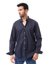 Chemise homme à manches longues avec motifs géométriques. -  SHI24SAER17436TM1