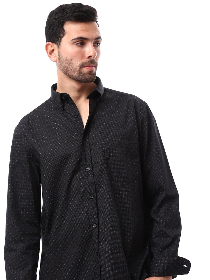 Chemise pour homme classique unie à manches longues – Design moderne et élégant – SHI24SAER17437TM1
