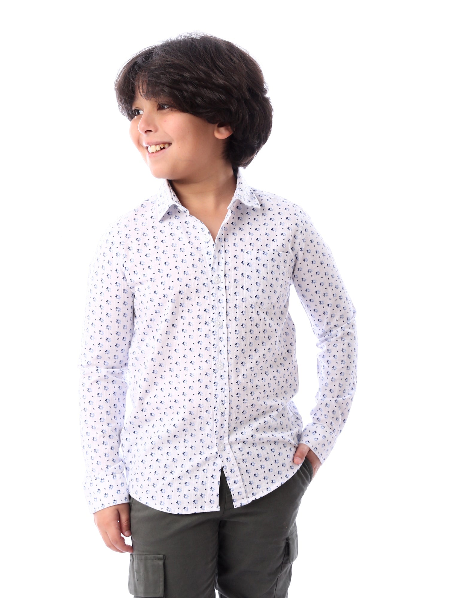 Chemise pour garçon décorée de motifs distinctifs -SHI24SAIR19543TB1