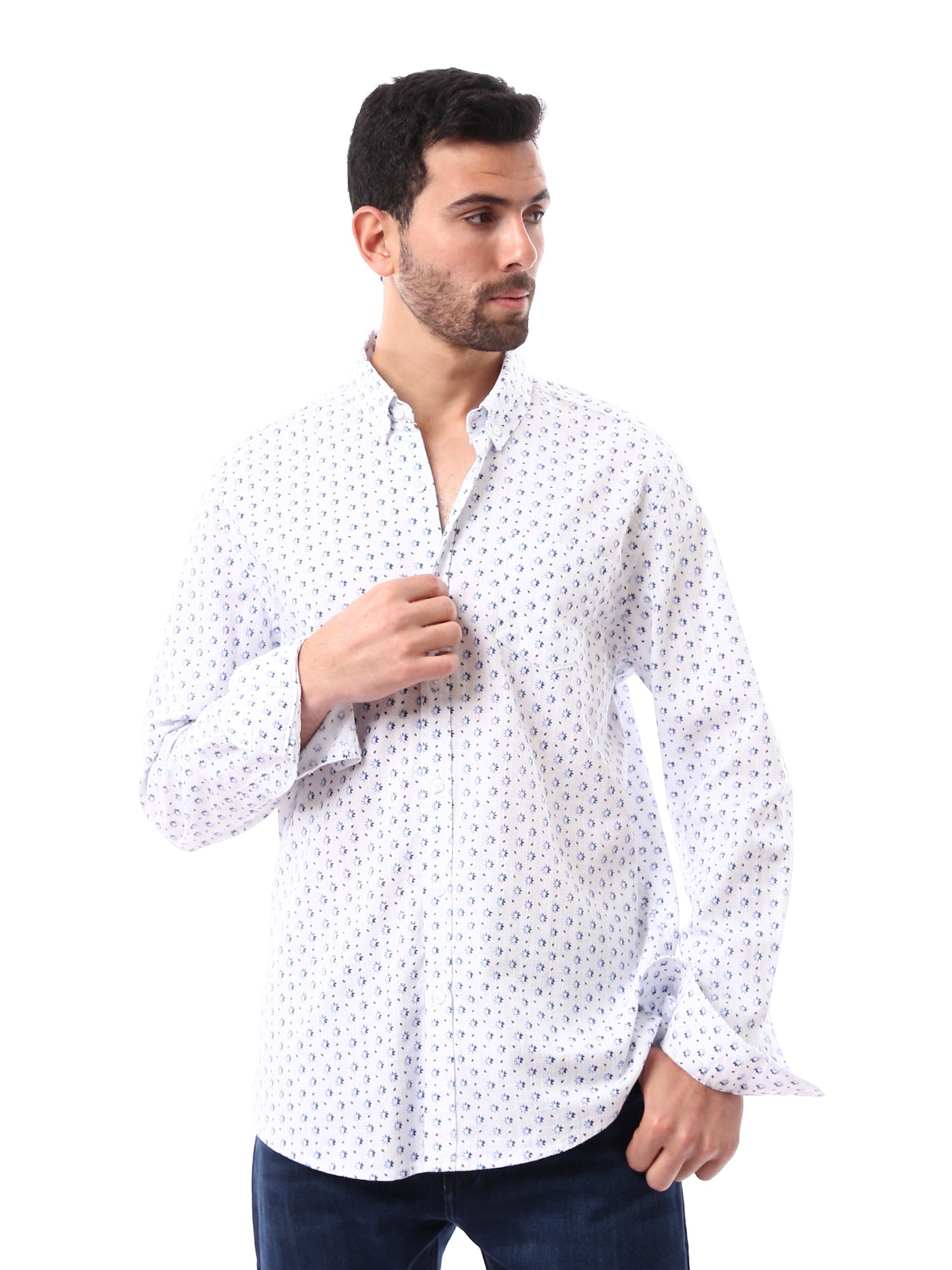 Chemise pour homme décorée de motifs élégants - SHI24SAIR19543TM1