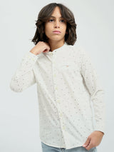 Chemise enfant à manches longues avec motifs triangulaires – SHI24SASS31135TB1