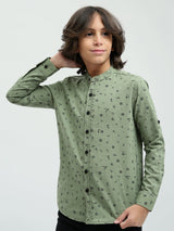 Chemise pour enfants à manches longues avec des motifs distinctifs - SHI24SASS31136TJ1