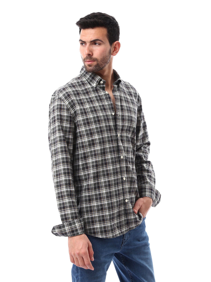 Chemise homme à carreaux à manches longues – design moderne et confortable – SHI24SCIR17404TM1