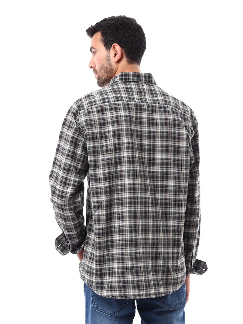 Chemise homme à carreaux à manches longues – design moderne et confortable – SHI24SCIR17404TM1