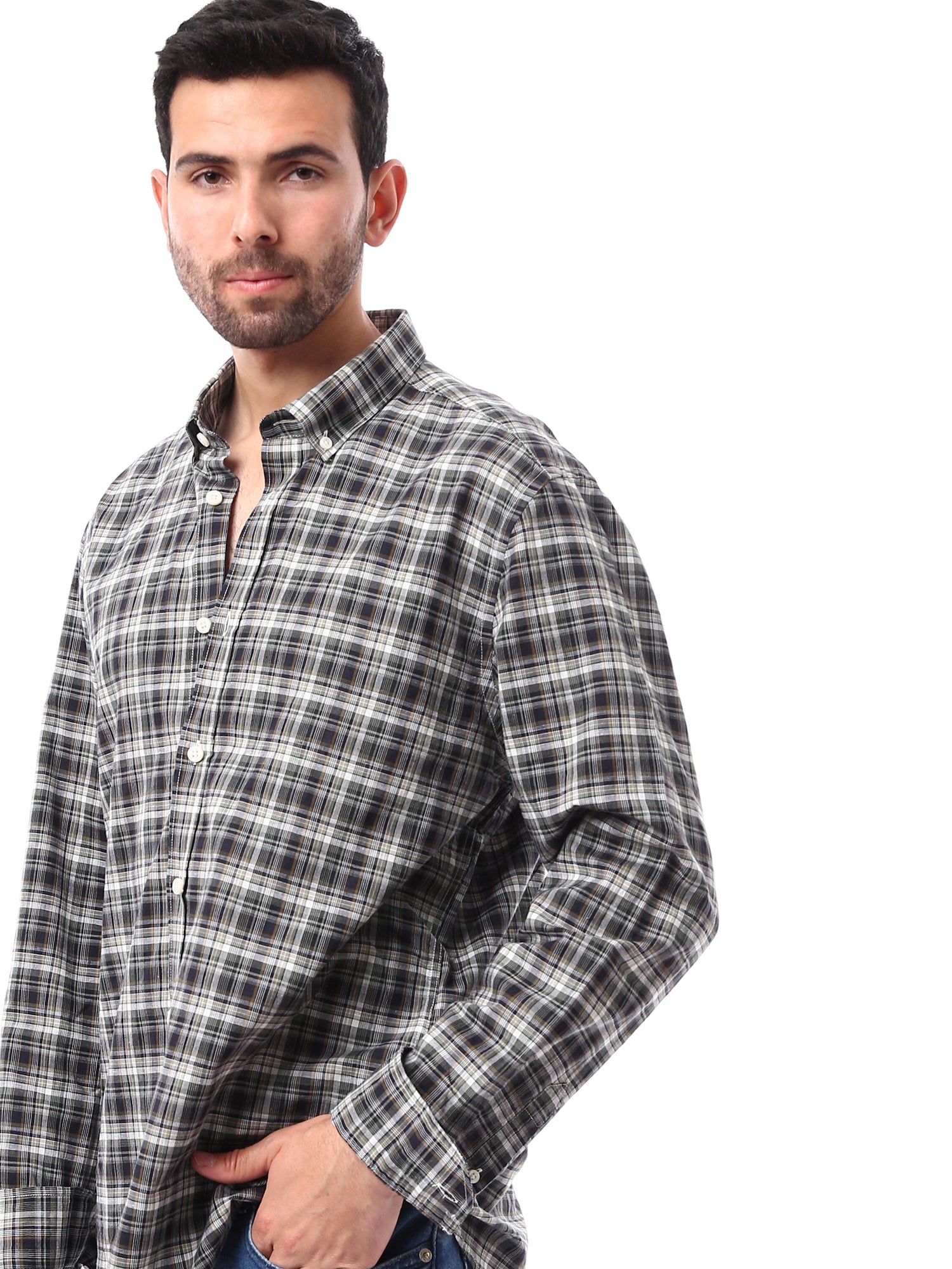 قميص رجالي كاروهات بأكمام طويلة - تصميم عصري ومريح - SHI24SCIR17404TM1