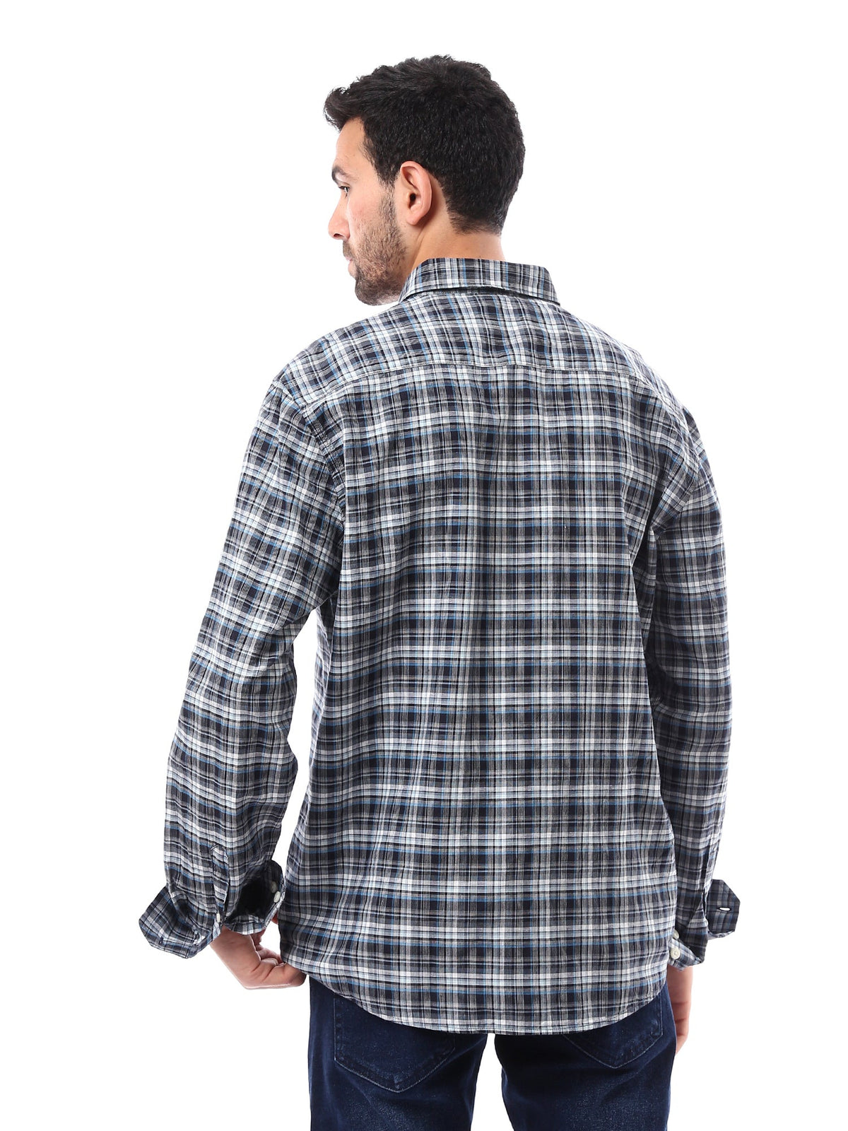 Chemise homme à carreaux à manches longues – design moderne et confortable – SHI24SCIR17404TM1
